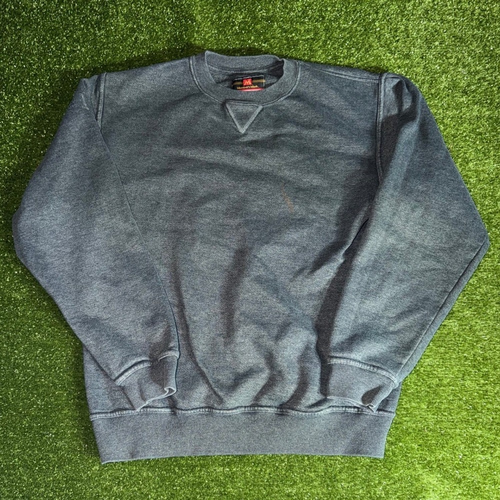 Members Mark by Russell Athletic Mens Crewneck Sweatshirt Gray Medium V-Stitch